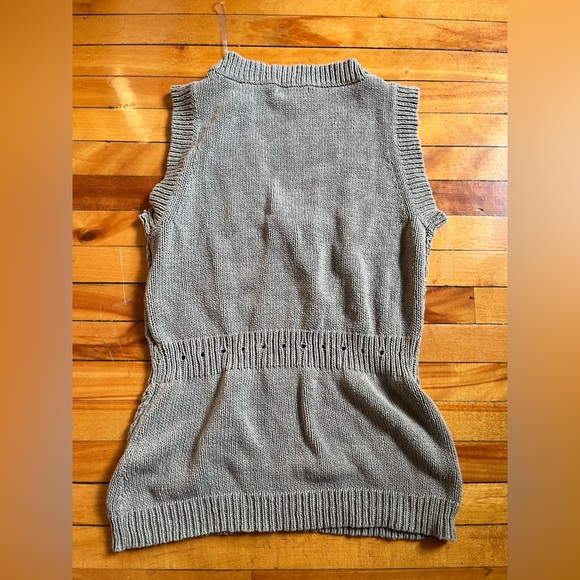 Sage green Vintage Knit sweater vest - Picture 2 of 4